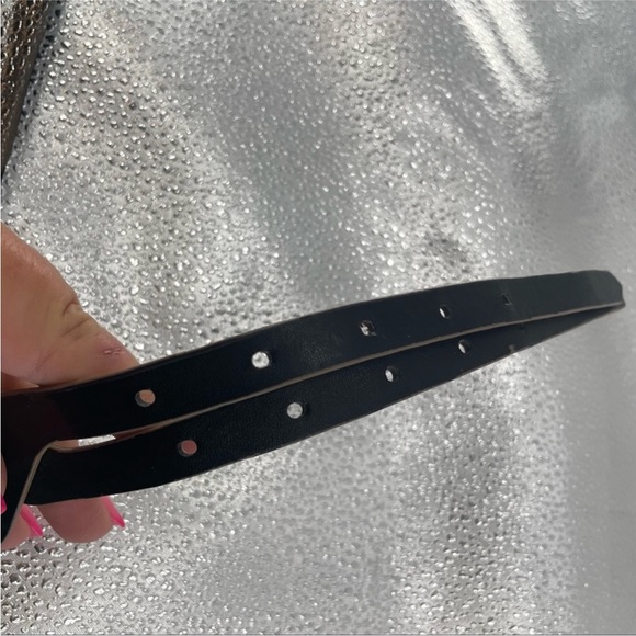 NWOT Twisted Metallic Beaded Double Buckle Belt - Picture 6 of 7